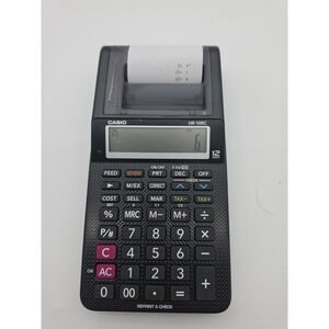 Casio HR-10RC 12-Digit Printing Calculator Black Working